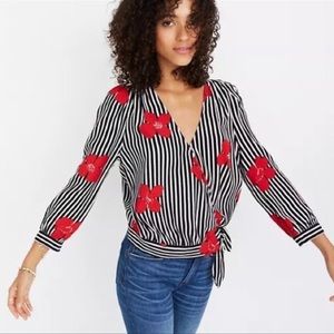 Madewell Candid Orchid Wrap Top
